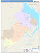 Isle of Wight County, VA Digital Map Color Cast Style